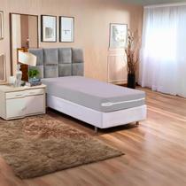 Capa De Colchão Solteiro Protetora C/ Zíper Malha Gel Premium