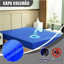 Capa de colchão viúva zíper Impermeável Macia