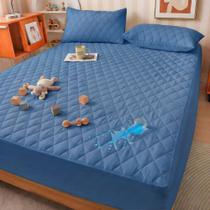 Capa de colchão Wesleeper impermeável ultramacia Full Blue King Capa de colchão Wesleeper impermeável ultramacia Full Blue King