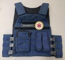 Capa de colete azul marinho Samu bombeiro civil