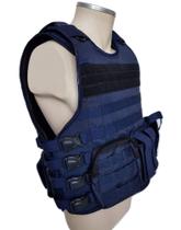 Capa De Colete Modular Azul Padrão Gcm + 04 Acessórios Capa De Colete Modular Azul Padrão Gcm + 04 Acessórios