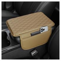 Capa de console central de carro Stacool Microfiber Leather Beige