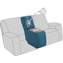 Capa de console reclinável ALIECOM 100% impermeável azul pavão