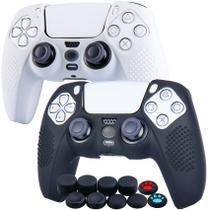 Capa de controle de silicone cravejado YoRha para PS5 x2 +10 Grips