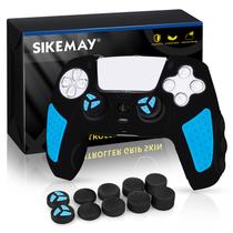 Capa de controle Skin SIKEMAY PS5 de silicone preto-azul