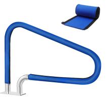 Capa de corrimão de piscina 180 cm com zíper antiderrapante de neoprene azul