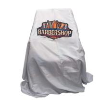 Capa de corte barbearia microfibra personalizada fexo ziper Capa de corte barbearia microfibra personalizada fexo ziper