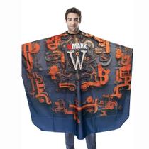 Capa De Corte Barbeiro Wmark Cabeleireiro Personalizada Capa De Corte Nylon Adulto com Fecho Americano Personalizada