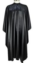 Capa de corte cetim gigante preto para cabeleireiro profissional