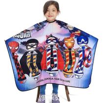 Capa De Corte Infantil Estampada Profissional Barbeiro Cabeleireiro Super Heróis Capa De Corte Infantil Estampada Profissional Barbeiro Cabeleireiro Super Heróis