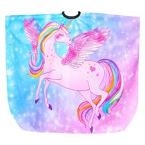 Capa De Corte Infantil Estampada Profissional Barbeiro Cabeleireiro Unicornio