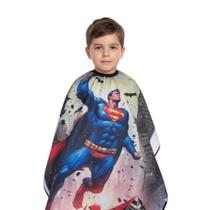 Capa de Corte Infantil Profissional Microfibra SUPER HOMEM Capa de Corte Infantil Profissional Microfibra SUPER HOMEM