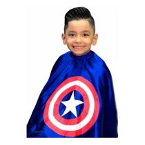 Capa De Corte Infantil Super Heróis Barbeiro Cabeleireiro
