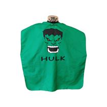 Capa de corte infantil ziper cetim - hulk Capa de corte infantil ziper cetim - hulk