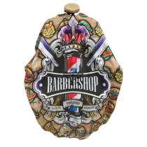 Capa De Corte Personalizada Com Zíper Para Barbeiro Cabeleireiro Profissional