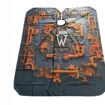 Capa De Corte Personalizada Wmark Barbeiro Cabeleireiro Capa De Corte Nylon Adulto com Fecho Americano Personalizada