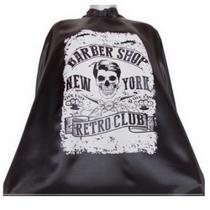 Capa de Corte Sem Manga Barber Shop Retro Caveira Marco Boni