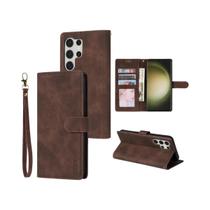 Capa De Couro Amiga Da Pele Com Slot Para Cartão E Flip Magnético Para Samsung Galaxy S25 Ultra S24