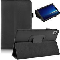 Capa de couro compatível com tablet Lenovo Tab M8 HD 8.0 polegadas versão 2019 (TB-8505F/8505X), capa protetora fina e leve de couro para visualização em vários ângulos com suporte Black
