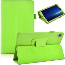 Capa de couro compatível com tablet Lenovo Tab M8 HD 8.0 polegadas versão 2019 (TB-8505F/8505X), capa protetora fina e leve de couro para visualização em vários ângulos com suporte Green