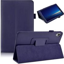 Capa de couro compatível com tablet Lenovo Tab M8 HD 8.0 polegadas versão 2019 (TB-8505F/8505X), capa protetora leve e fina de couro para visualização em vários ângulos com suporte Dark azul