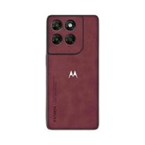 Capa De Couro De Pele De Carneiro Para Motorola Signature G77 G86 G85 Edge 70 Fusion À Prova De