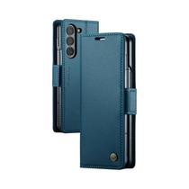 Capa De Couro Estilo Empresarial Para Samsung Z Fold 7 6 5 5G, Carteira Flip Com Suporte Magnético E