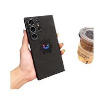 Capa De Couro Gengar Com Alça De Pulso Para Samsung Galaxy Ultra plus - Tema Anime Pokémon