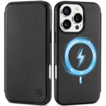 Capa de Couro Genuína SHIELDON para iPhone 16 Pro (6.3") - Carteira Capa de Couro Genuína SHIELDON para iPhone 16 Pro (6.3") - Carteira