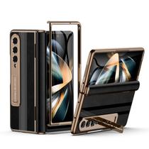 Capa de Couro Genuíno Karendon para Samsung Galaxy Z Fold 4 - Proteção Completa com Suporte