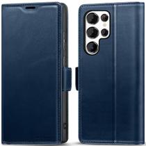 Capa de Couro Genuíno KeziHome para Samsung S24 Ultra - Azul