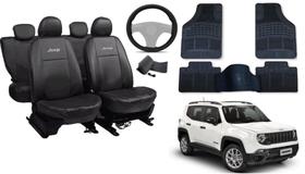 Capa de Couro Jeep Renegade 2015-2023 com Volante e Tapete Personalizados