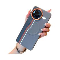 Capa De Couro Magnética De Fibra De Carbono Poco F7 Ultra F7Pro Com Carregamento Sem Fio E Proteção