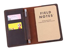 Capa de couro para caderno Fasjosma for Field Notes 3.5x5.5