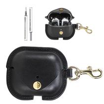 Capa de couro para estojo dos Galaxy Buds 3 Pro da YAJOJO com chaveiro Capa de couro para estojo dos Galaxy Buds 3 Pro da YAJOJO com chaveiro