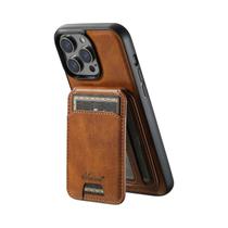 Capa De Couro Para iPhone 12-17 plus ProMax Compatível Com Carregamento Sem Fio, Porta Cartões