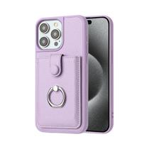 Capa De Couro Para Redmi Note 13 12 pro 5G 11 11S 4G Poco M6 X6 pro Com Suporte Para Cartão E Anel
