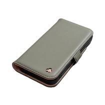 Capa de couro Porter Riley iPhone 16e Wallet Stand cinza Capa de couro Porter Riley iPhone 16e Wallet Stand cinza