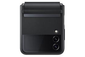 Capa de Couro Preta com Aba para Samsung Galaxy Z Flip4