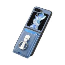 Capa De Couro PU Com Suporte Para Cartões E Anel Para Samsung Galaxy Z Flip 7 6 5 4 3 Flip7 Flip6