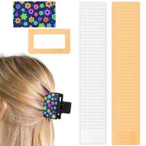 Capa de couro PU de sublimação Hair Claw Clips, pacote com 40