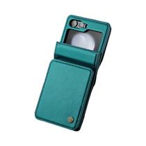 Capa De Couro PU Magnética De Luxo Para Samsung Galaxy Z Flip 5 6 7 Com Porta-Cartões