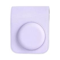 Capa de Couro PU para Câmera Instax Mini 12 - Bolsa Protetora com Alça de Ombro