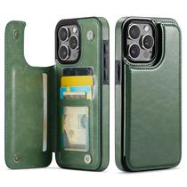 Capa De Couro PU Para iPhone 15 14 13 12 11 pro Max Com Porta-Cartões E Suporte Dobrável