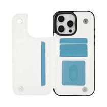 Capa De Couro PU Para iPhone 16 15 14 13 12 Mini 11 pro Max Com Suporte E Porta Cartões, Fecho