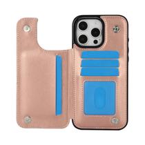 Capa De Couro PU Para iPhone 16 15 14 13 12 Mini 11 pro Max Com Suporte Para Cartão E Fecho