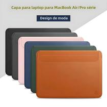 Capa de Couro Ultrafina Wiwu à Prova d'Água para MacBook Air 13" M2 (A2681), Pro 14" e 16"