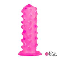 Capa de Dedo em Silicone com Saliências Massageadoras Pau Brasil