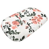 Capa de deslizamento removível para espreguiçadeira recém-nascida baby changing pad lounger acolchoado capa - flor de rosa
