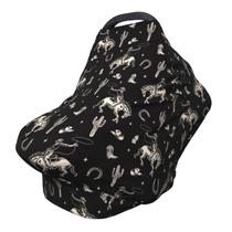 Capa de dossel para assento de carro Broiteid Cowboy Western Cactus Horse Capa de dossel para assento de carro Broiteid Cowboy Western Cactus Horse